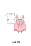 Pink Gingerbread Embroidery 2pc Set